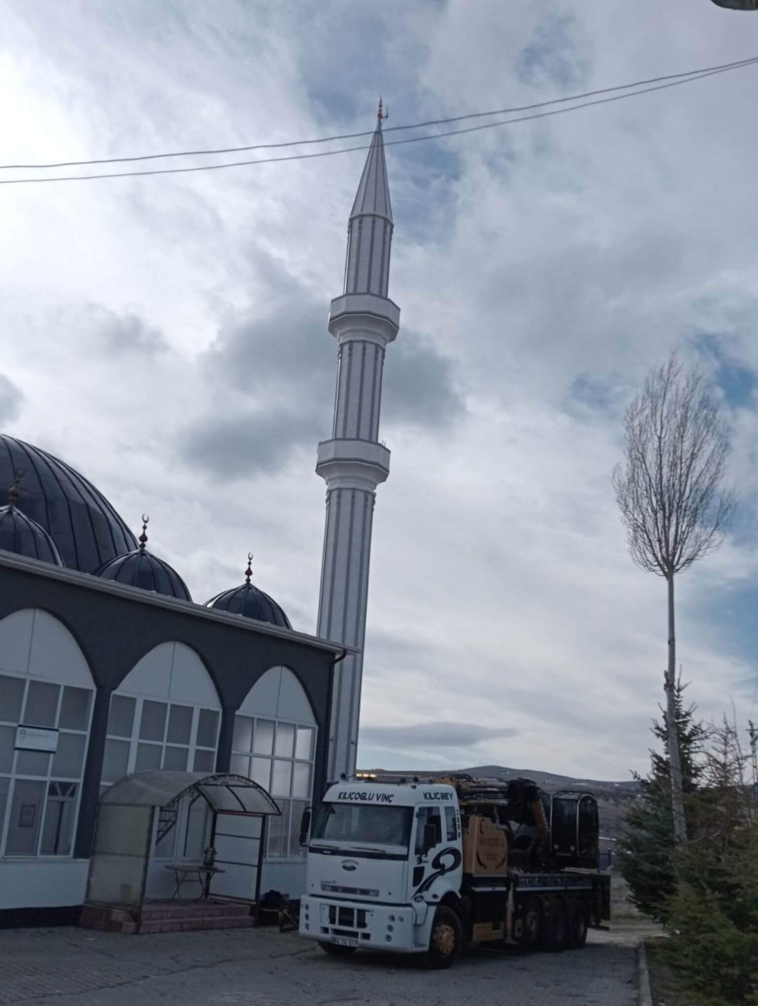 Çift şerefeli çelik minare projesi