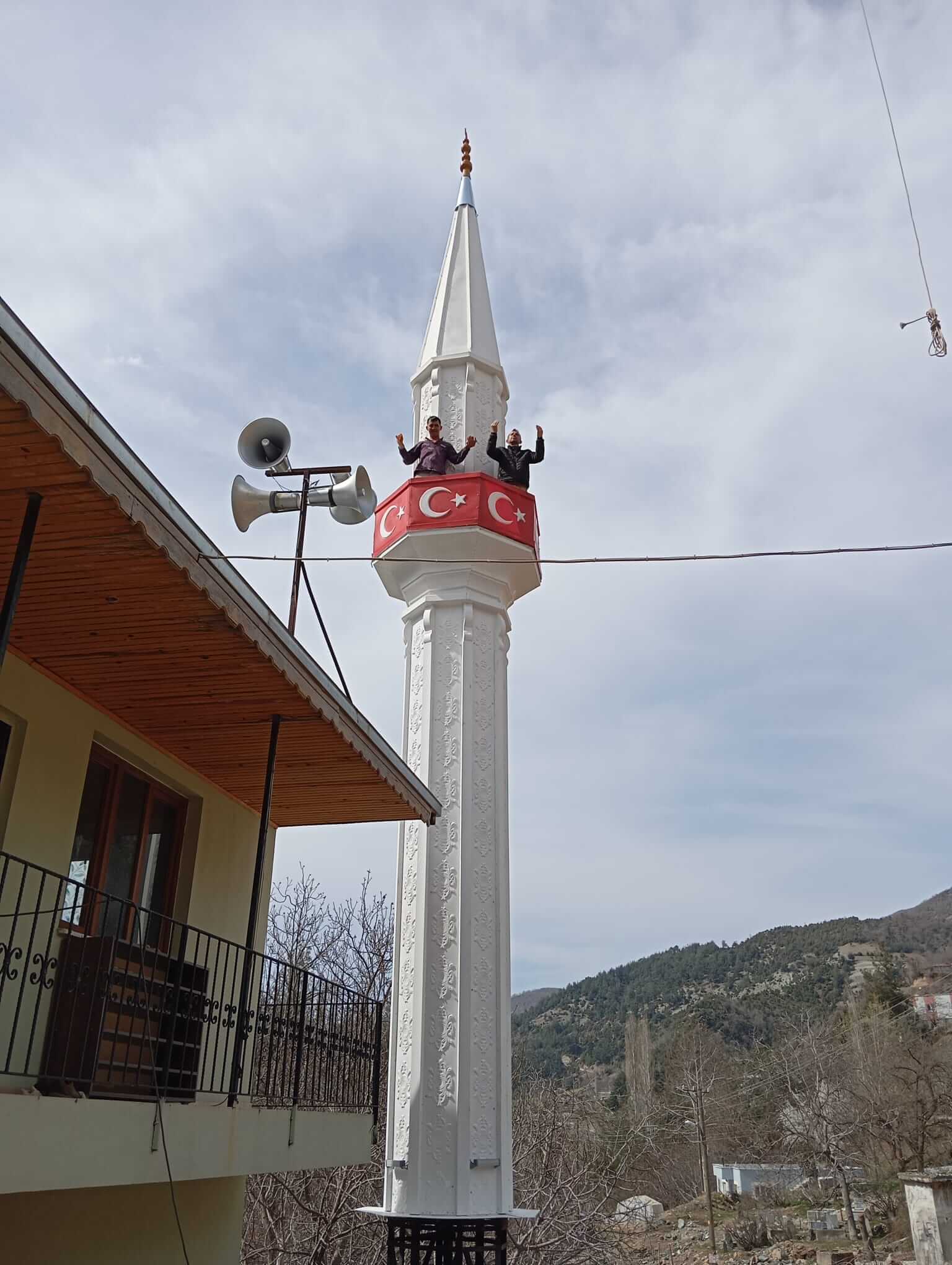 Tek şerefeli çelik minare projesi