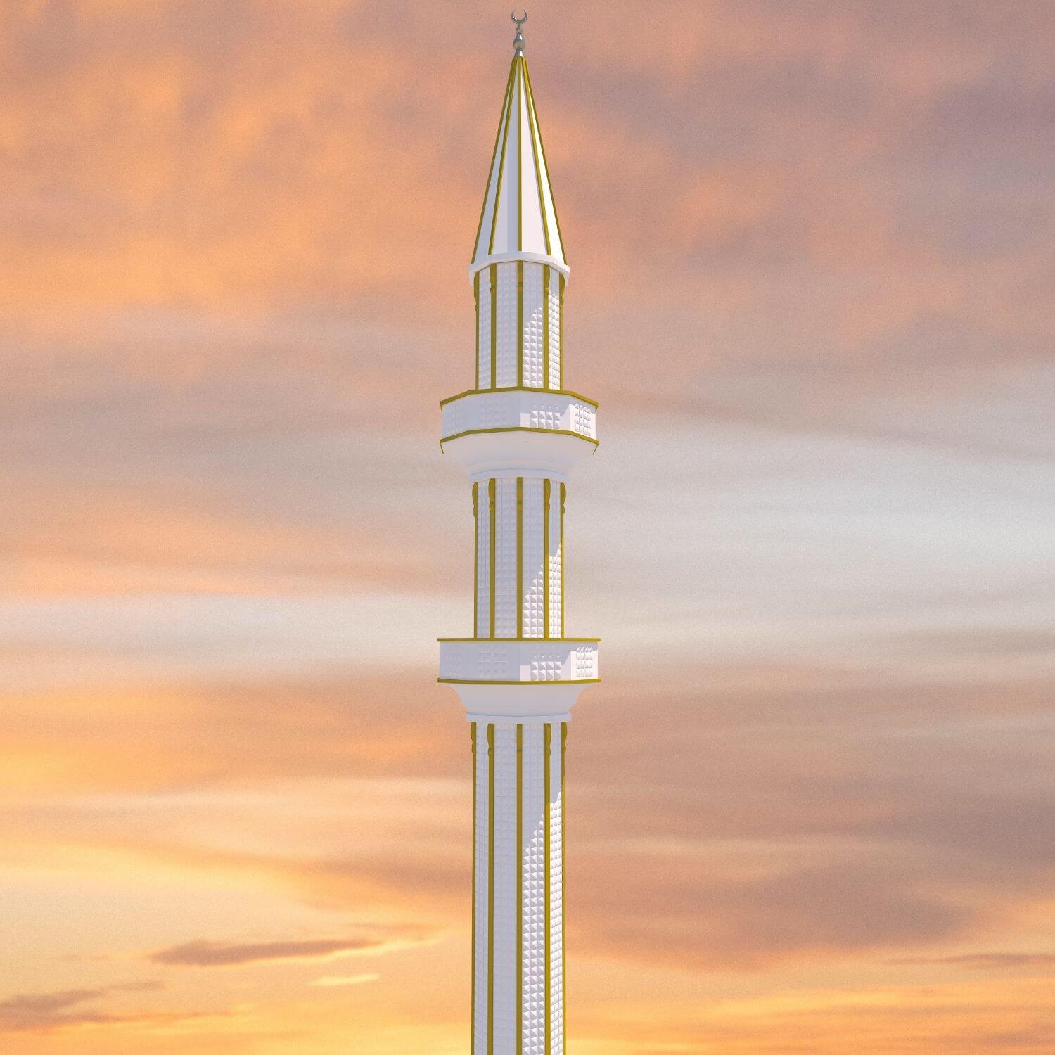 Çift Şerefeli Çelik Minareler